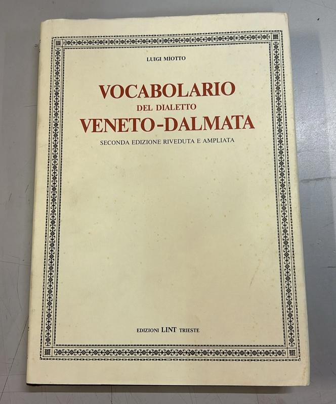 Copertina  Vocabolario del dialetto veneto-dalmata