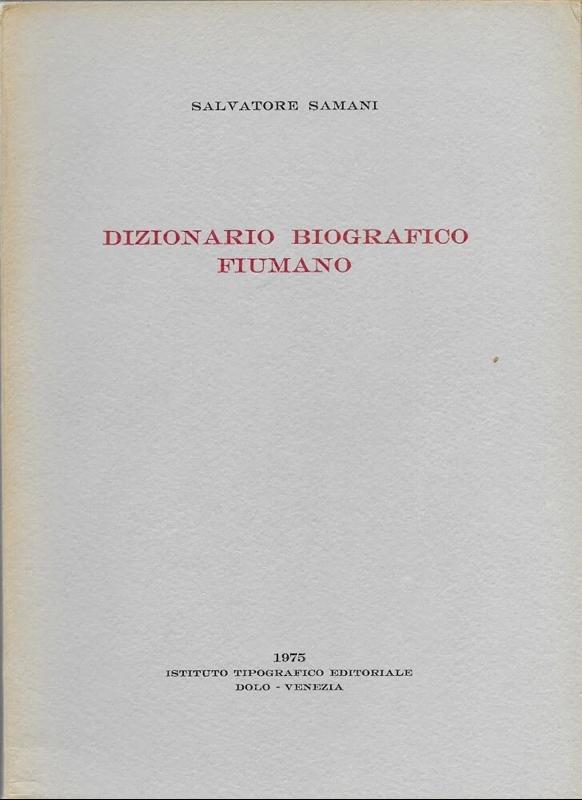 Copertina  Dizionario biografico fiumano