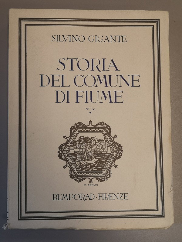 Copertina  Storia del comune di Fiume